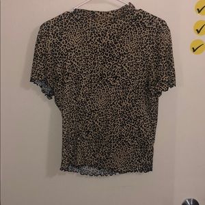 Short sleeve soft mock neck